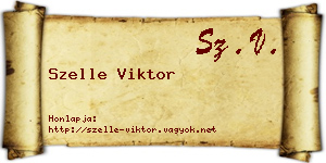 Szelle Viktor névjegykártya
