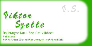 viktor szelle business card